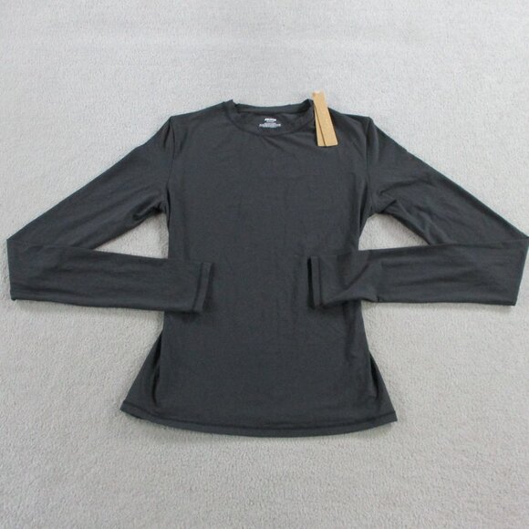 SKIMS Fits Everybody Long Sleeve T Shirt Womens XS Onyx Black Stretch NWT NEW - Picture 2 of 10